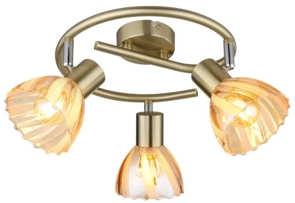 Globo 54315M-3 - Faretto ZACHERY 3xE14/40W/230V oro