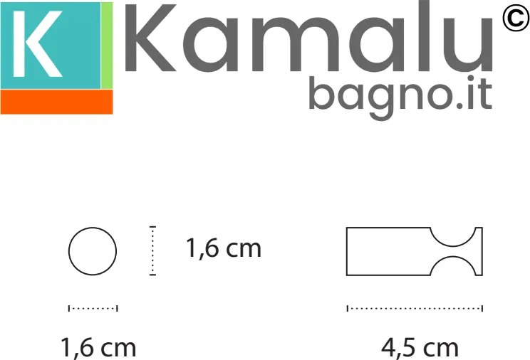 Kamalu - Appendiabiti singolo in acciaio inox finitura bianca opaca | Monde-B