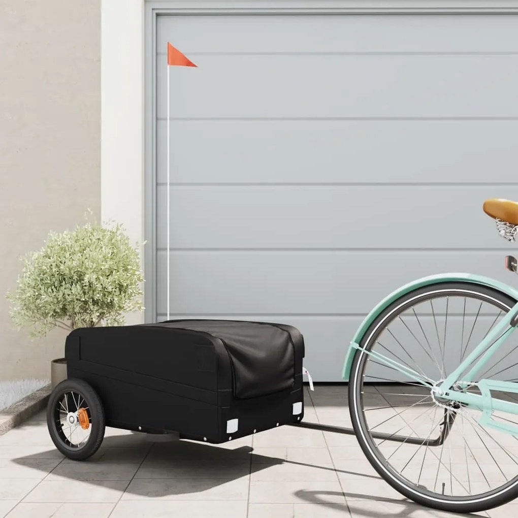 Rimorchio Da Bici Nero 30 Kg İn Ferro /