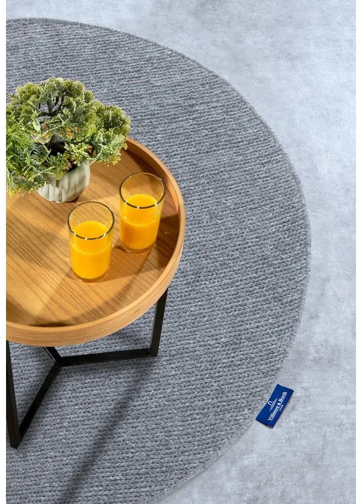 Tappeto rotondo grigio in lana tessuto a mano ø 200 cm Francois - Villeroy&Boch