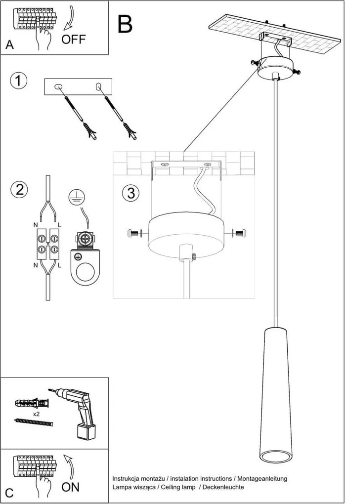 Lampada a Sospensione ELECTRA GU10 in Ceramica Bianca