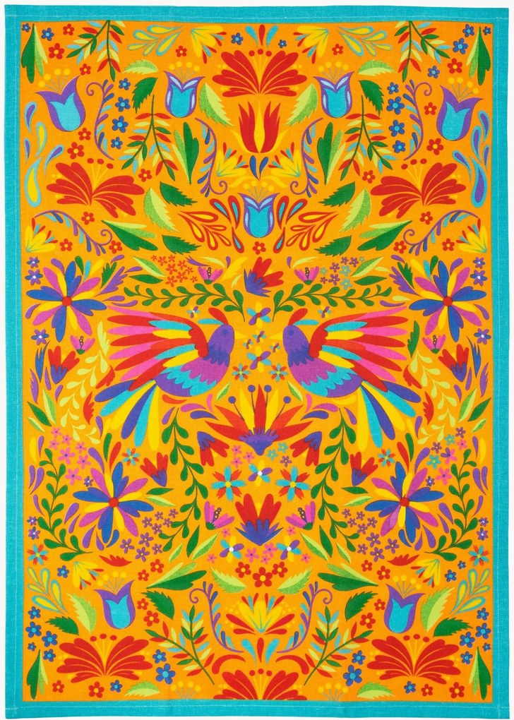 Set di 2 strofinacci Mexican Flowers