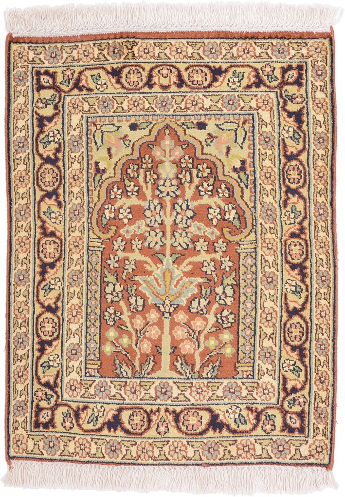 Cashmere Silk Tappeto orientale 60 x 40 (Indian) Annodato A Mano