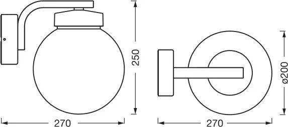 Osram - Lampada da parete per esterni ENDURA CLASSIC 1xE27/40W/230V IP54 antracite