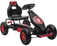 Go-Kart a Pedali per Bambini con Sedile Regolabile Rosso