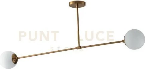 Lampadario a sospensione themys oro 2 luci attacco e14 120x170cm in...