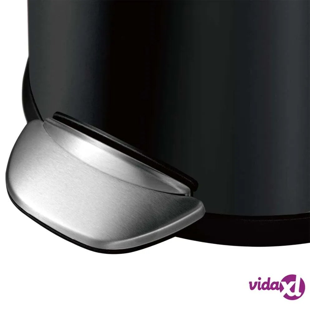 EKO Pattumiera a Pedale BelleDeluxe 30 L Nero Opaco