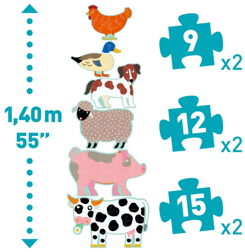 Pecore e amici - 9, 12, 15 pezzi