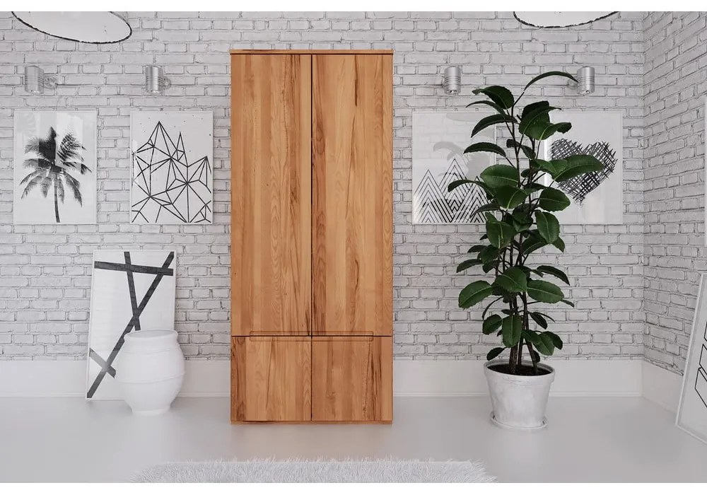 Armadio in legno di faggio 90x206 cm Vento 2 - The Beds