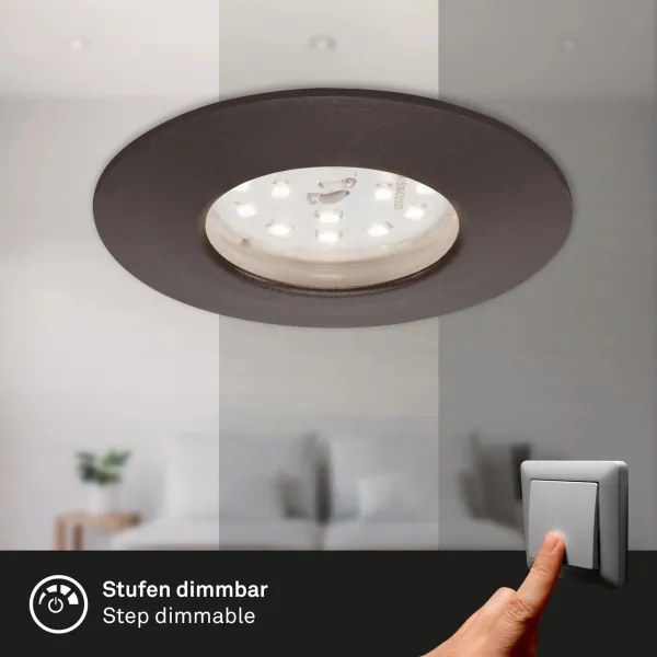 Briloner 7295-031-SET 3x Lampada LED dimmerabile da bagno LED/6,5W/230V IP44