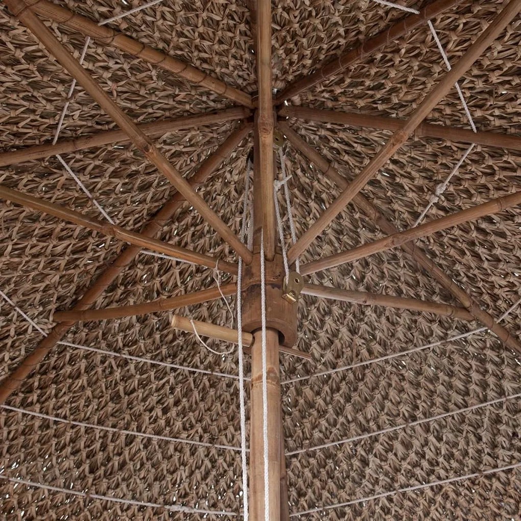 Parasole in Bambù con Copertura con Foglie di Banana 210 cm