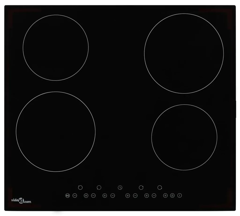 Piano Cottura İn Ceramica Con 4 Zone E Controlli Touch 6000 W /