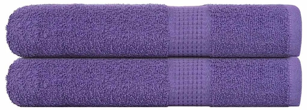 Asciugamani 2 Pz Viola 100x200 Cm 360 G/m² 100% Cotone /
