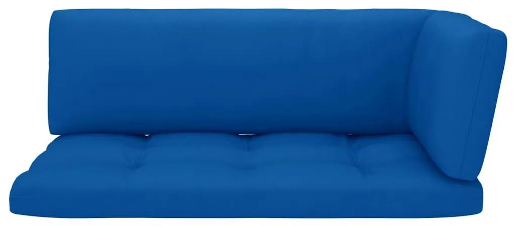Cuscini per Pallet 3 pz Blu Reale in Tessuto