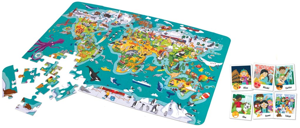 Puzzle Giro del mondo 2 in 1