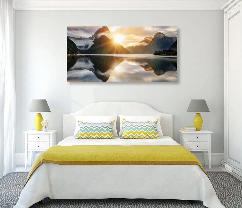Stampa su tela – Milford Sound all'alba