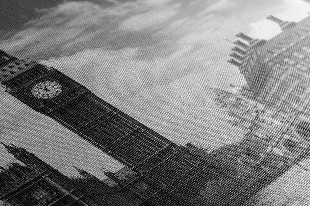 Stampa su tela – Big Ben a Londra in bianco e nero