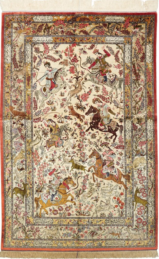Ghom Tappeto 130 x 200 (Iran) Annodato A Mano