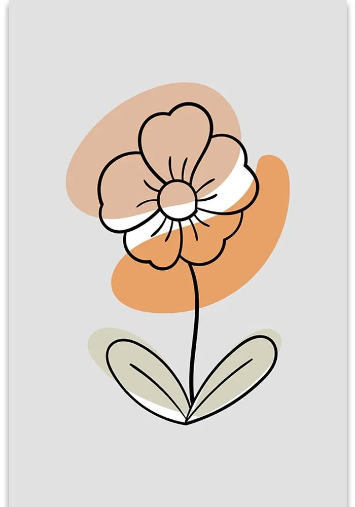Stampa su tela – Fiore minimalista No4