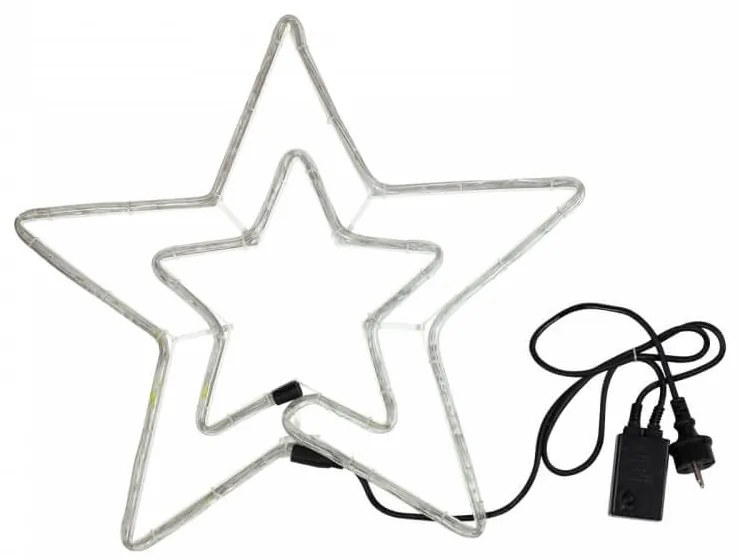 Stella Natalizia LED DOPPIA ILLUMINAZIONE, 56x56cm, IP44 Colore Bianco Freddo 8000 - 12000 °K