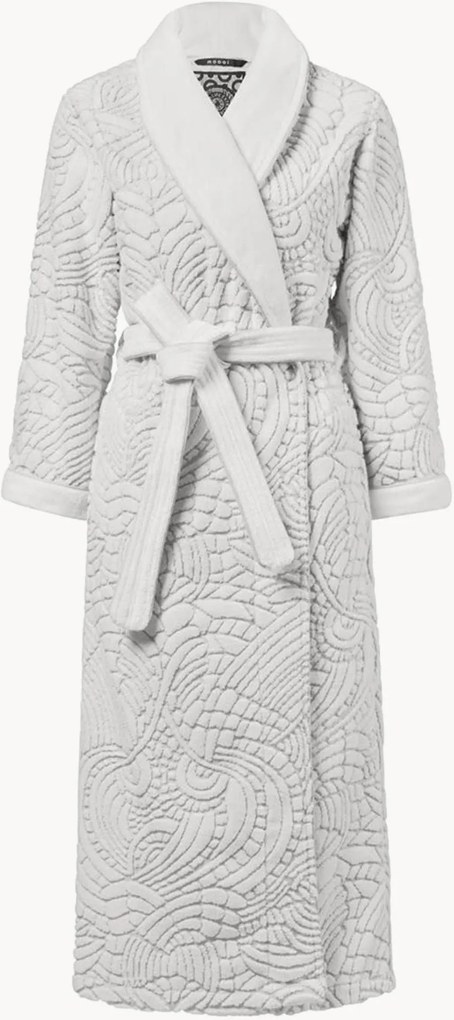 Accappatoio unisex in velluto jacquard di cotone con retro in spugna Dodo Pavone