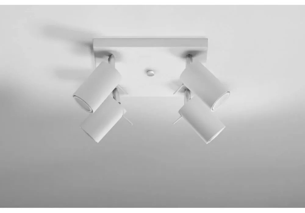 Plafoniera da Soffitto in acciaio 4xGU10 RING 4 Orientabile da interno Colore del corpo Bianco