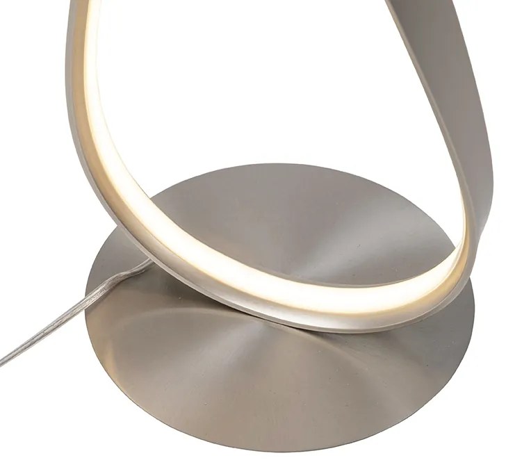 Lampada da terra moderna in acciaio con LED e dimmer - Belinda