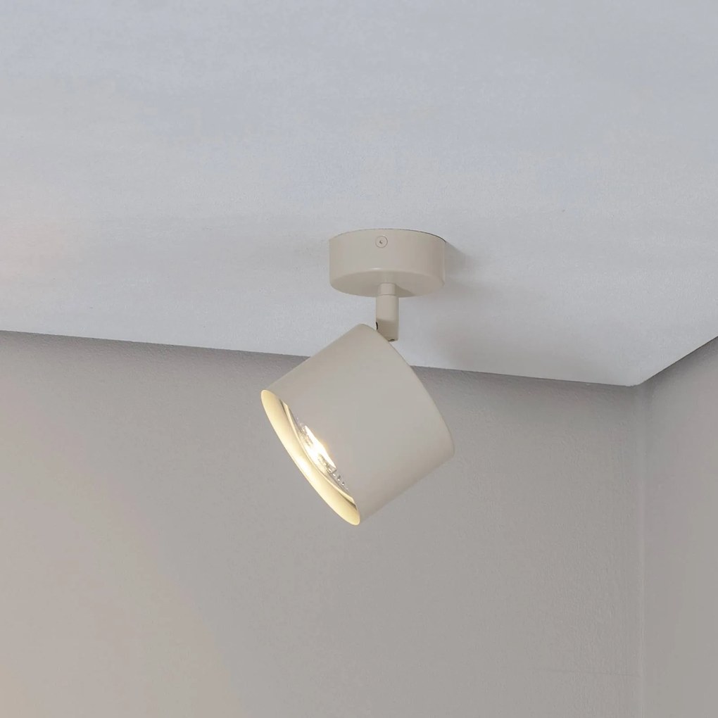 Argon Spot soffitto Chloe regolabile 1 luce, beige