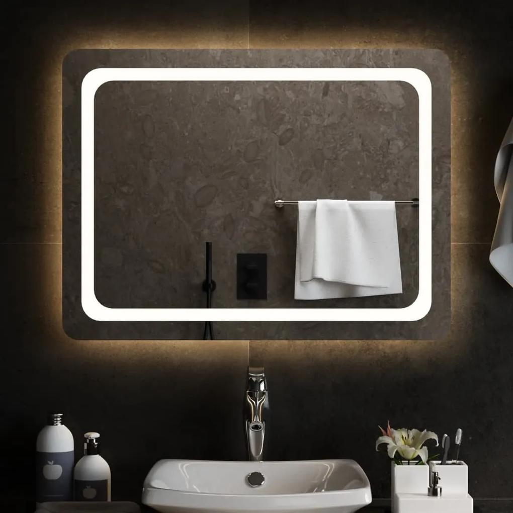 Specchio da Bagno con Luci LED 80x60 cm