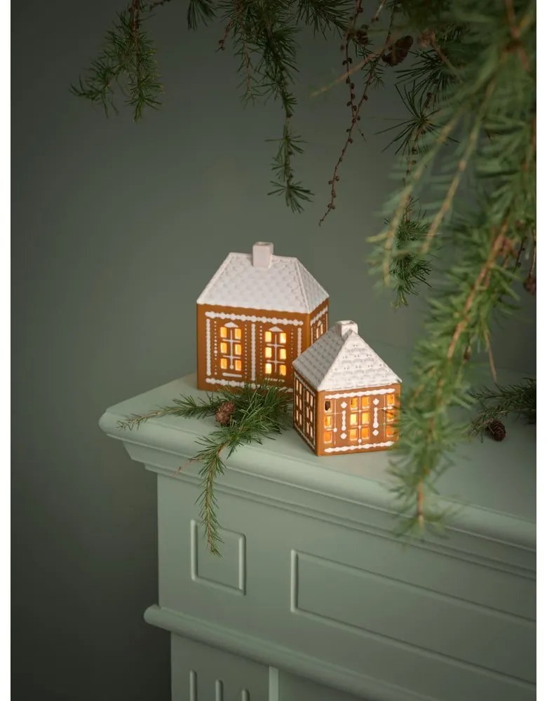 Portacandela in ceramica per lumino Gingerbread Lighthouse – Kähler Design