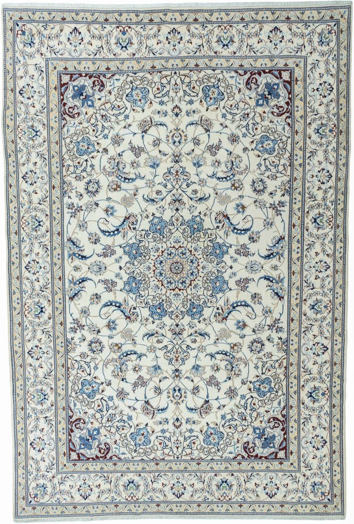 Nain Tappeto 370 x 250 Beige (Iran) Annodato A Mano