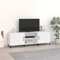 Mobile Porta TV Bianco 150x30x50 cm in Legno Multistrato 812627