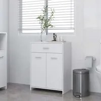 Armadio da Bagno Bianco 60x33x80 cm in Legno Multistrato 805024