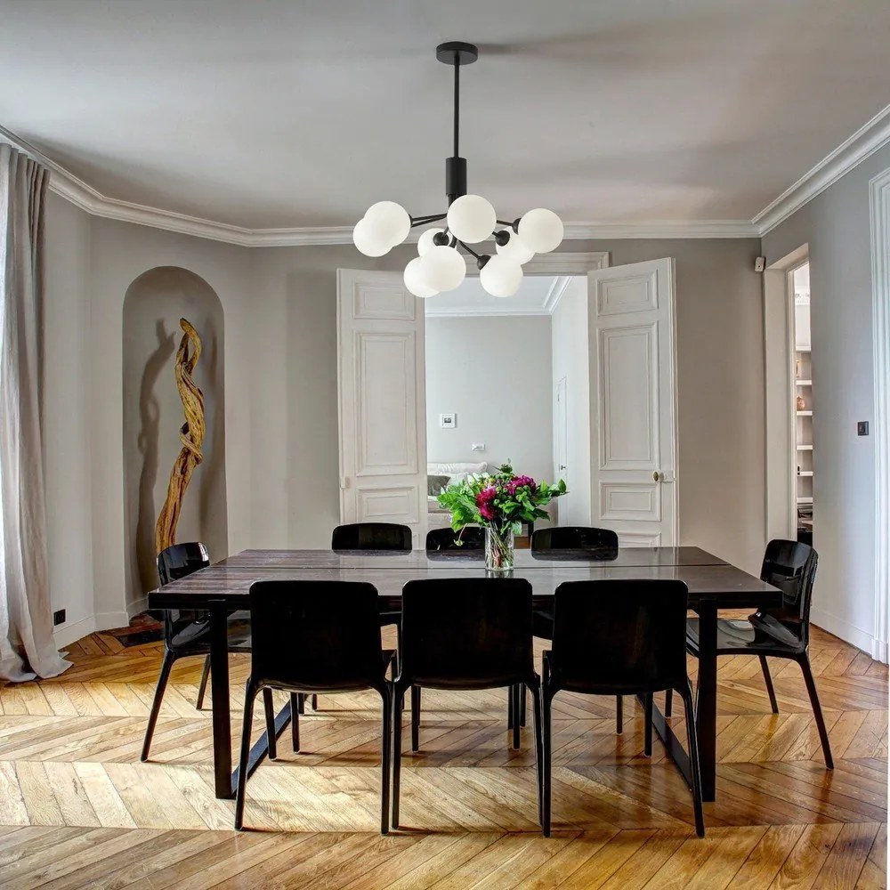 Apparecchio a sospensione in bianco e nero, altezza 102 cm Musa - SULION