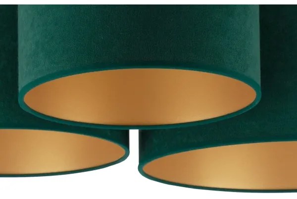 Duolla - Plafoniera ROLLER TRIO 3xE27/60W/230V verde/oro