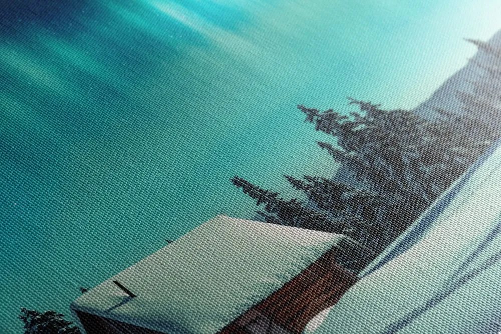 Quadro su tela – Paesaggio invernale fiabesco