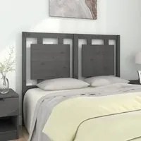 Testiera per Letto Grigia 125,5x4x100 cm Legno Massello di Pino 817932