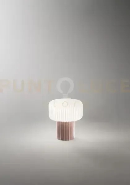 Lumetto in vetro e ceramica tortora otty 1 luce attacco g9 interrut...