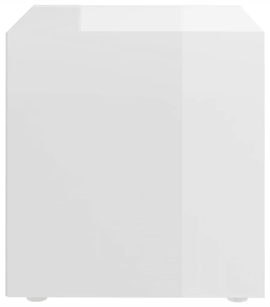 Mobile porta tv 2 pz bianco lucido 37x35x37 cm in truciolato