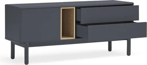 Tavolo TV grigio scuro 140x56 cm Corvo - Teulat