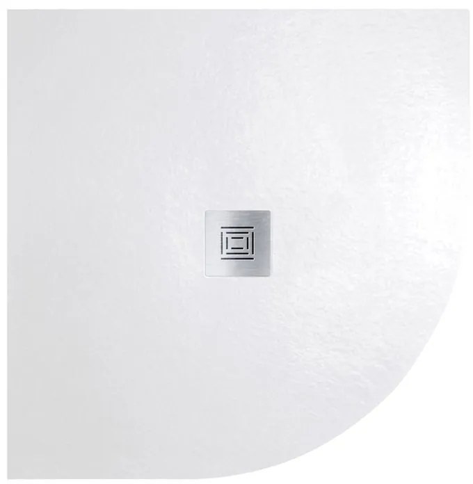 Piatto doccia SANYCCES in fibra di vetro Logic bianco L 90 x L 90 x H 3 cm opaco effetto ardesia
