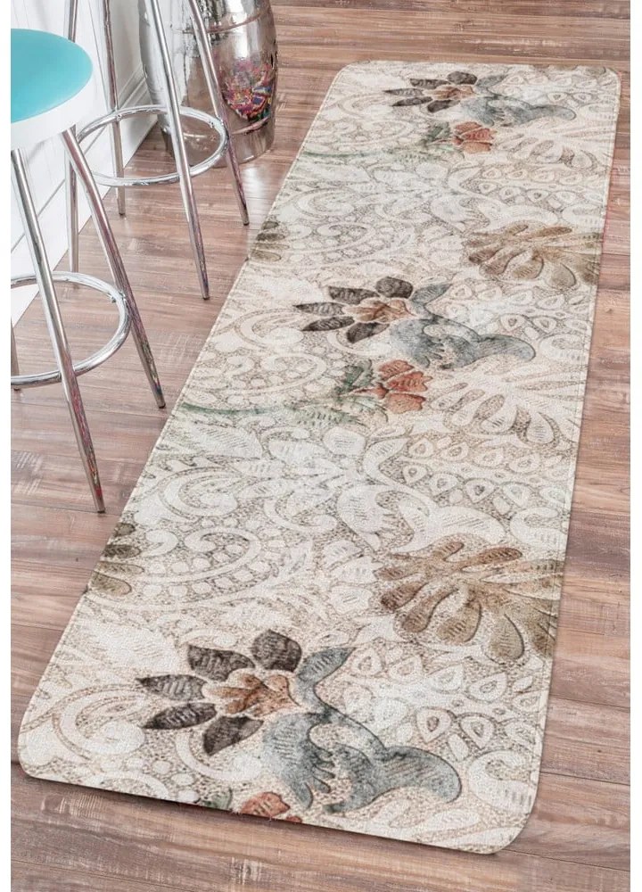 Runner beige lavabile 58x240 cm Vintage Garden - Oyo Concept