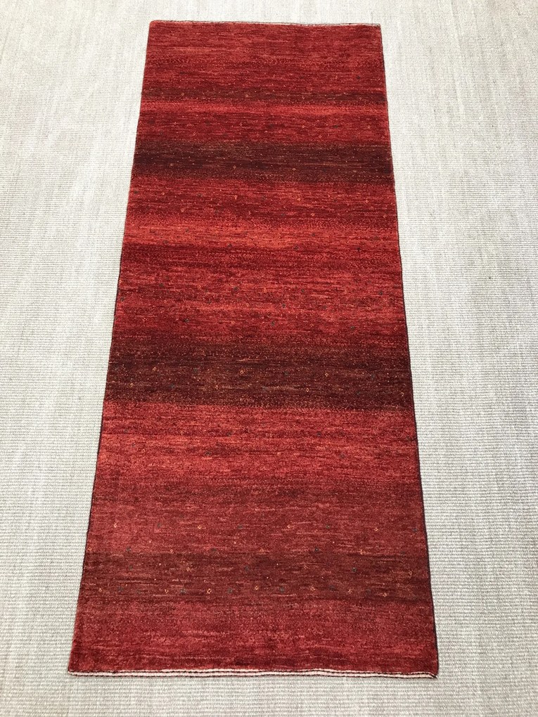 Loribaft Tappeto 80 x 200 Rosso (Iran) Annodato A Mano