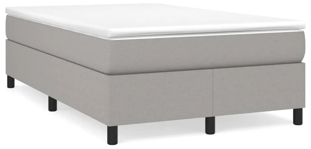 Giroletto A Molle Con Materasso Grigio Chiaro 120x190cm Tessuto /