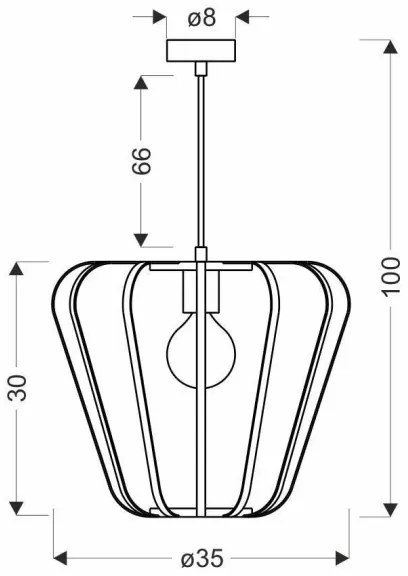 Lampadario su filo JONAS 1xE27/40W/230V