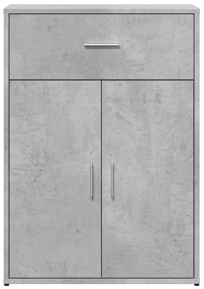 Credenze 2 pz grigio cemento 60x30x84 cm in legno multistrato