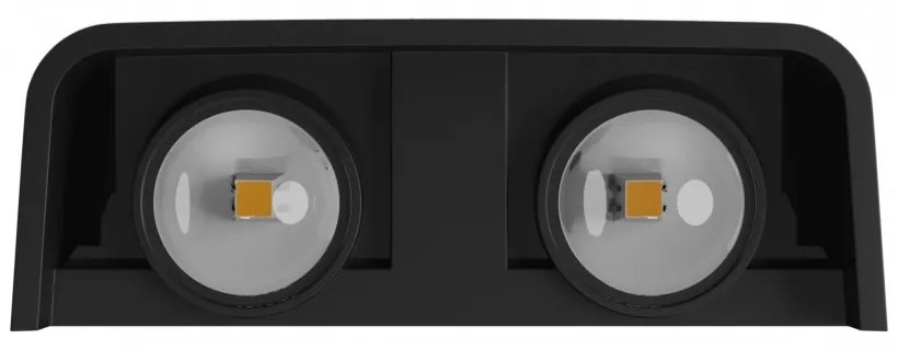 Applique da Parete Quadrata Bidirezionale 4W CCT IP54 Nera Colore Bianco Variabile CCT