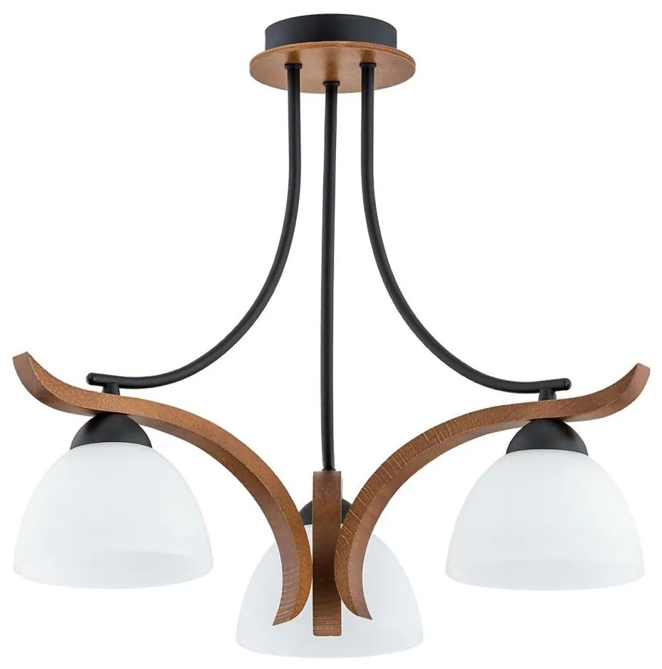 Lampadario a plafone BAFIA 3xE27/15W/230V marrone