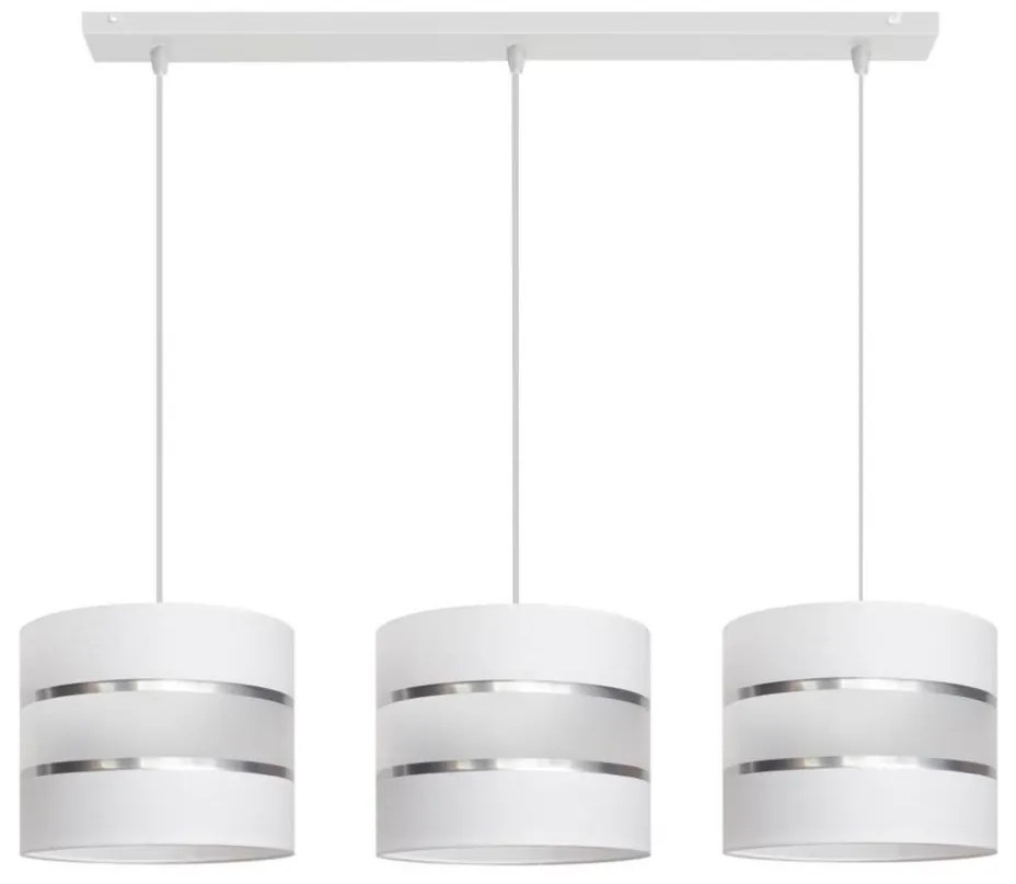 Lampadario su filo HELEN 3xE27/15W/230V bianco