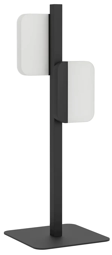 Lampada Da Tavolo Contemporanea Ervidel Acciaio Nero 2 Luci Led Integrato 4,5W